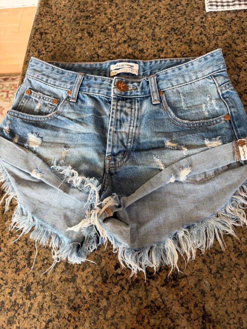 One Teaspoon Bandits Denim Shorts 24
